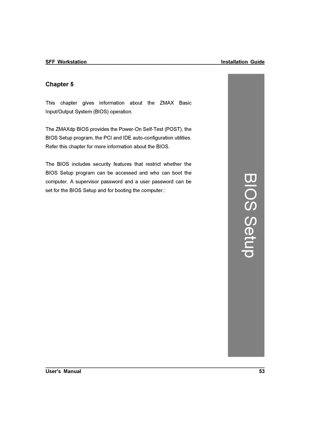 IBM ZMAXdp user manual Bios Setup 