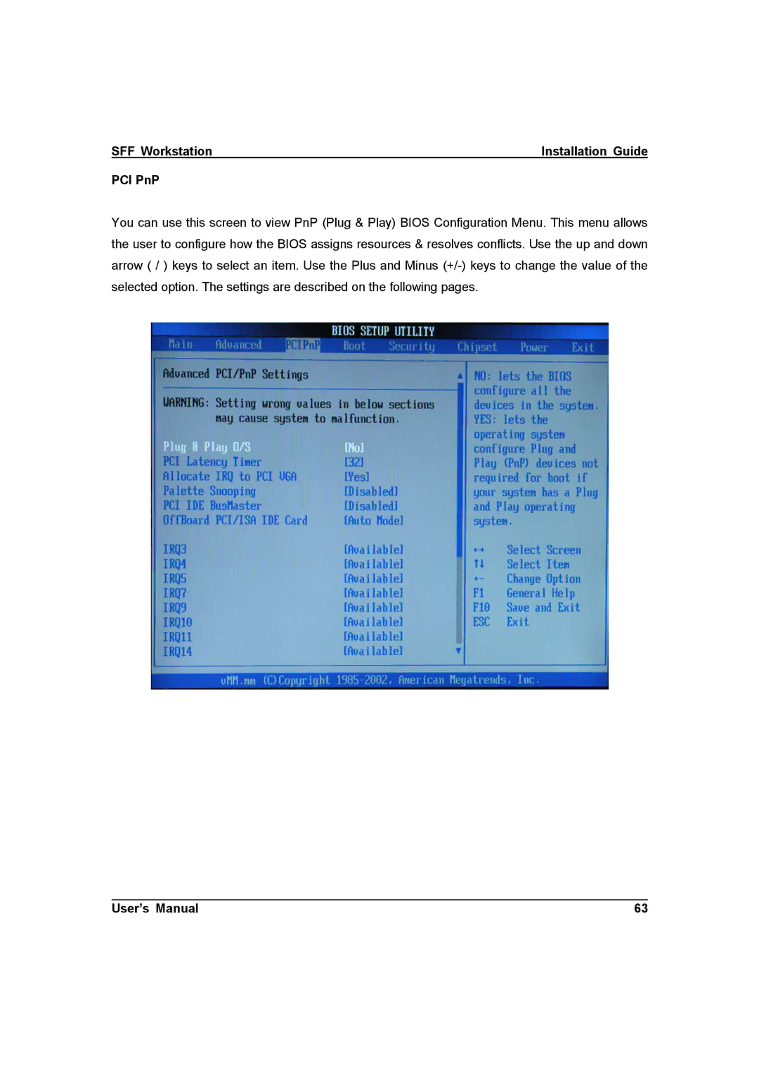 IBM ZMAXdp user manual SFF Workstation, PCI PnP 