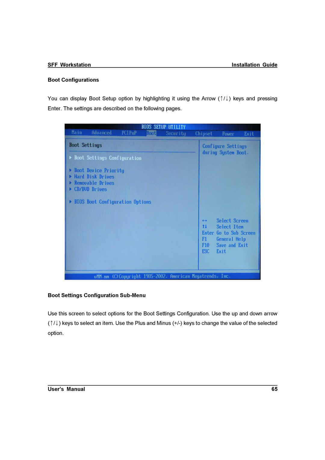 IBM ZMAXdp user manual Boot Configurations, Boot Settings Configuration Sub-Menu 