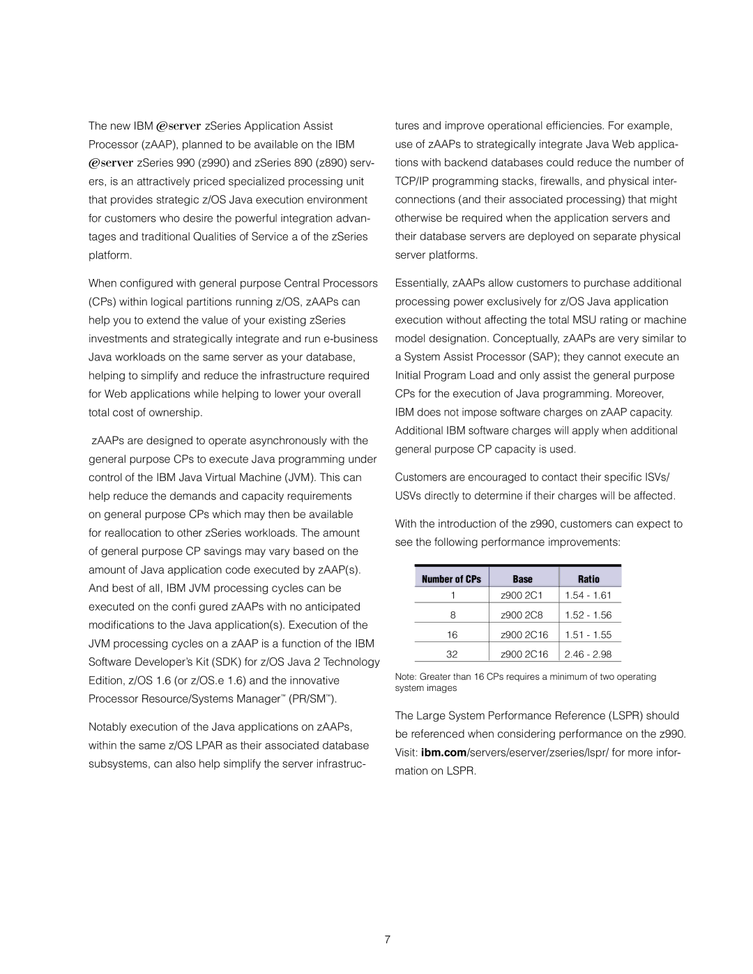 IBM z/OS manual Base Ratio 