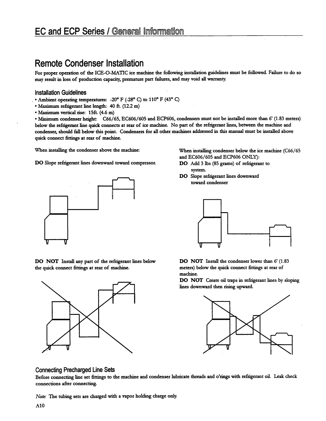 Ice-O-Matic ECP Series, B Series, EC Series manual 