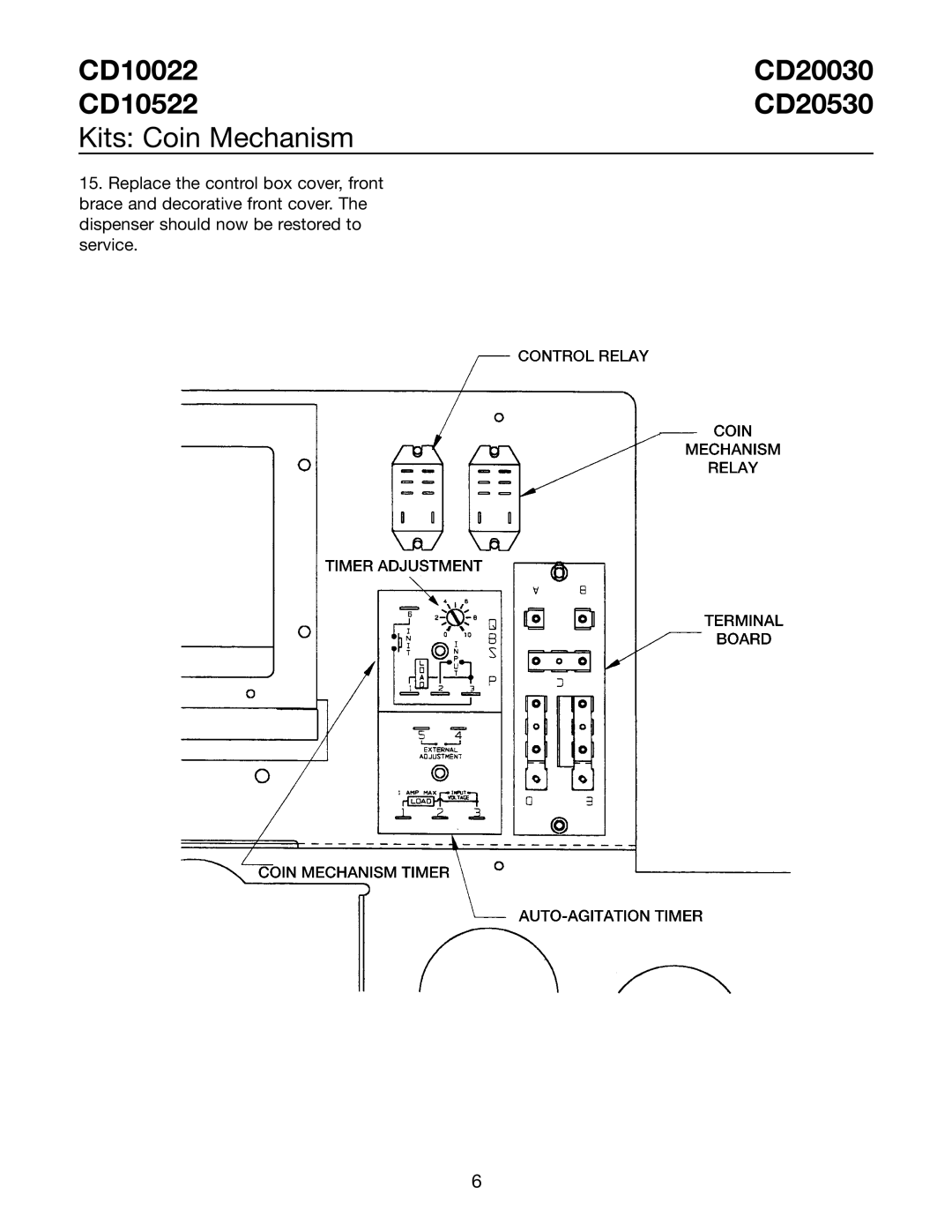 Ice-O-Matic CD20030 CD20530 installation manual CD10022 CD20030 CD10522 CD20530 Kits Coin Mechanism 