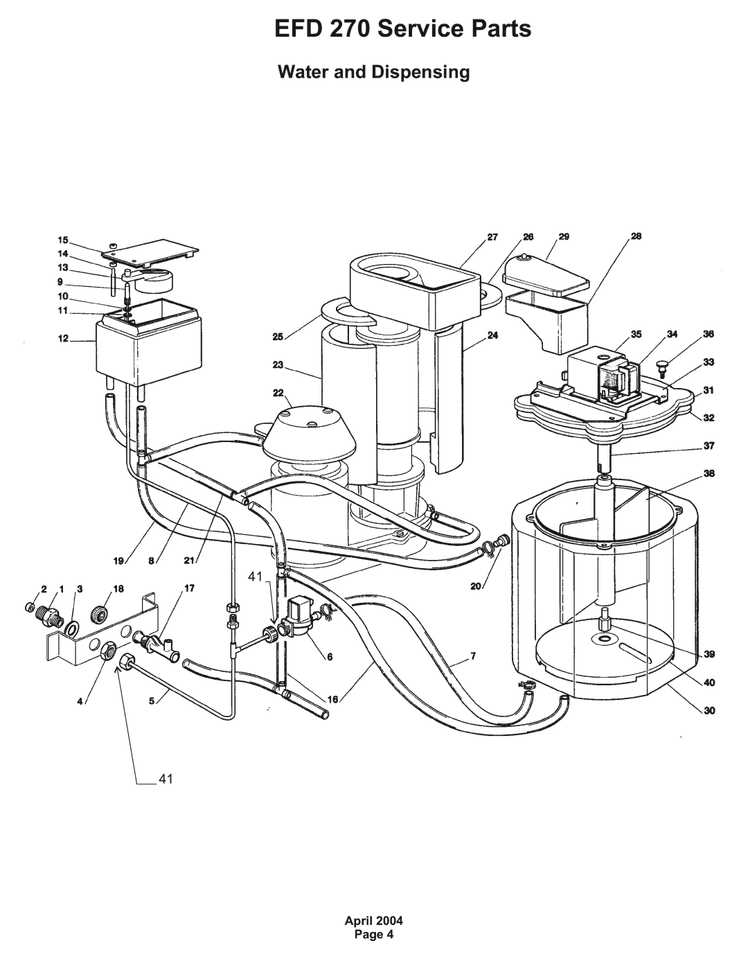 Ice-O-Matic EFD270 manual Water and Dispensing 