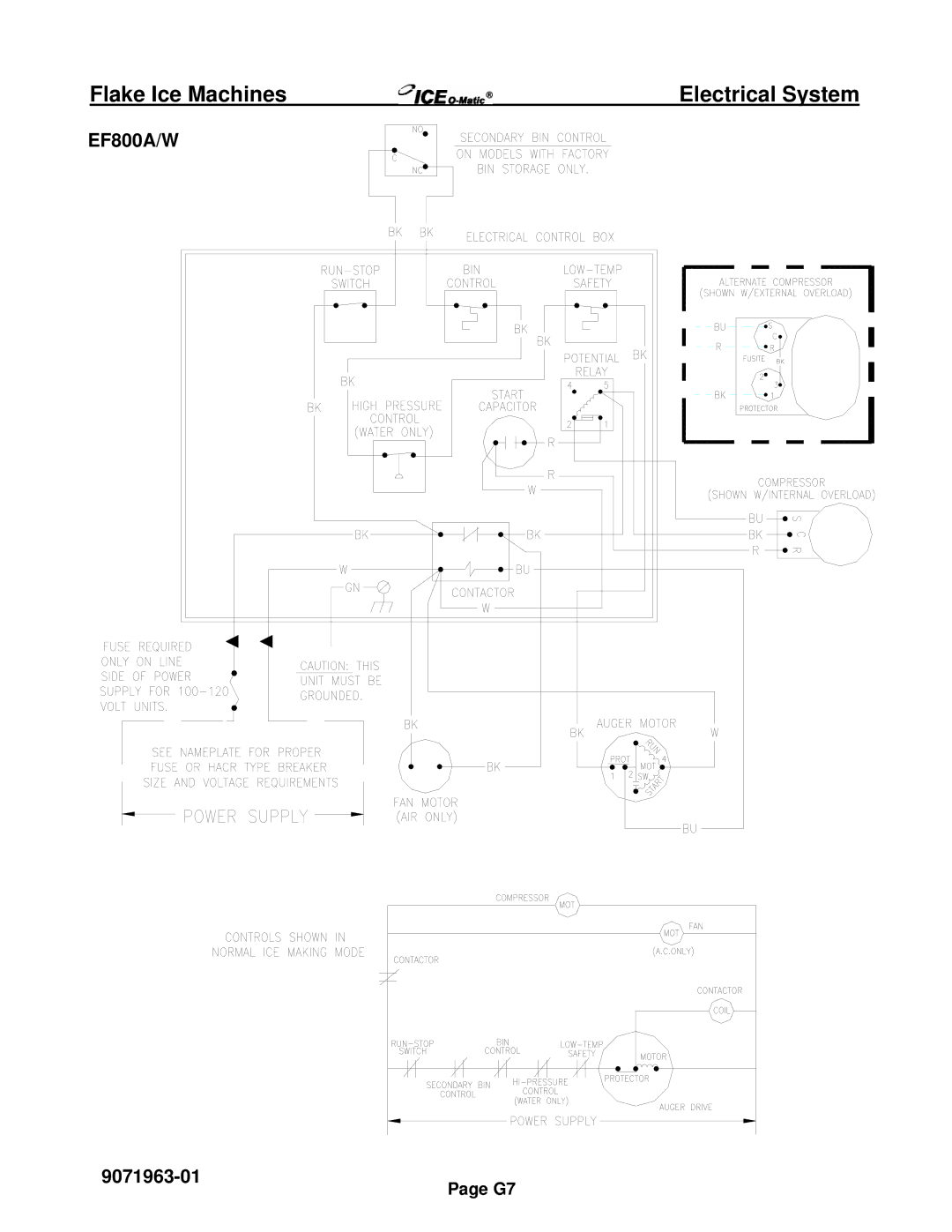 Ice-O-Matic EMF Series, EF Series installation manual EF800A/W 9071963-01 