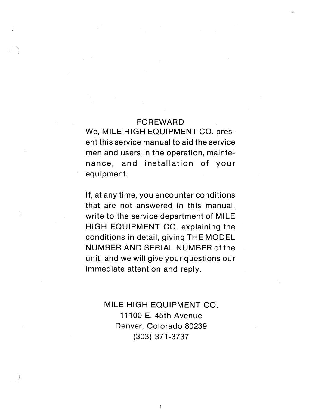 Ice-O-Matic FD550 manual 