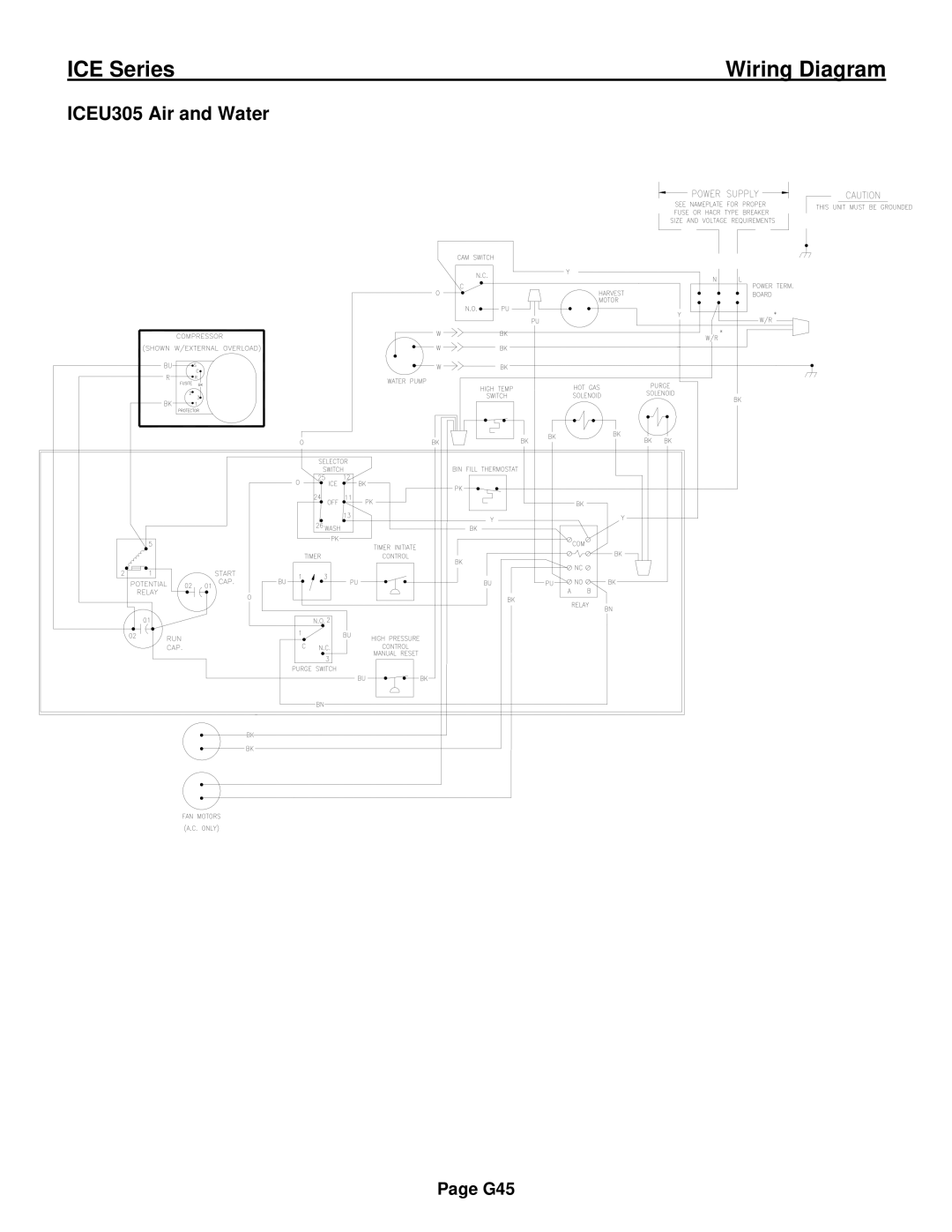 Ice-O-Matic ICE0250 Series installation manual ICEU305 Air and Water 