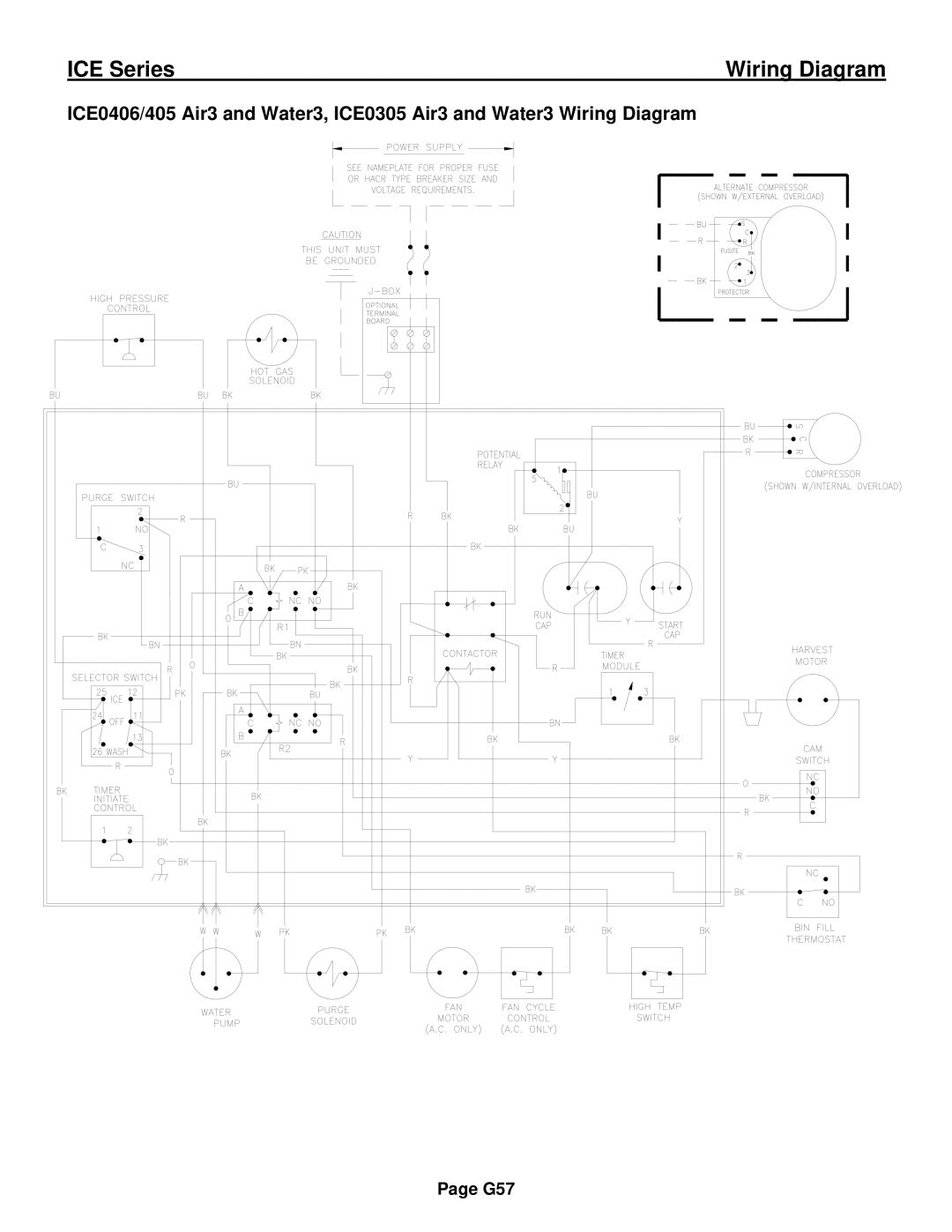 Ice-O-Matic ICE0250 Series installation manual G57 