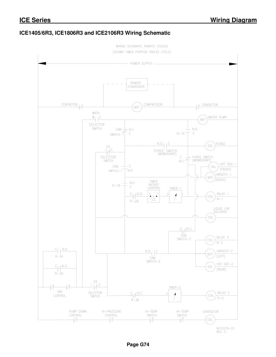 Ice-O-Matic ICE0250 Series installation manual ICE1405/6R3, ICE1806R3 and ICE2106R3 Wiring Schematic 