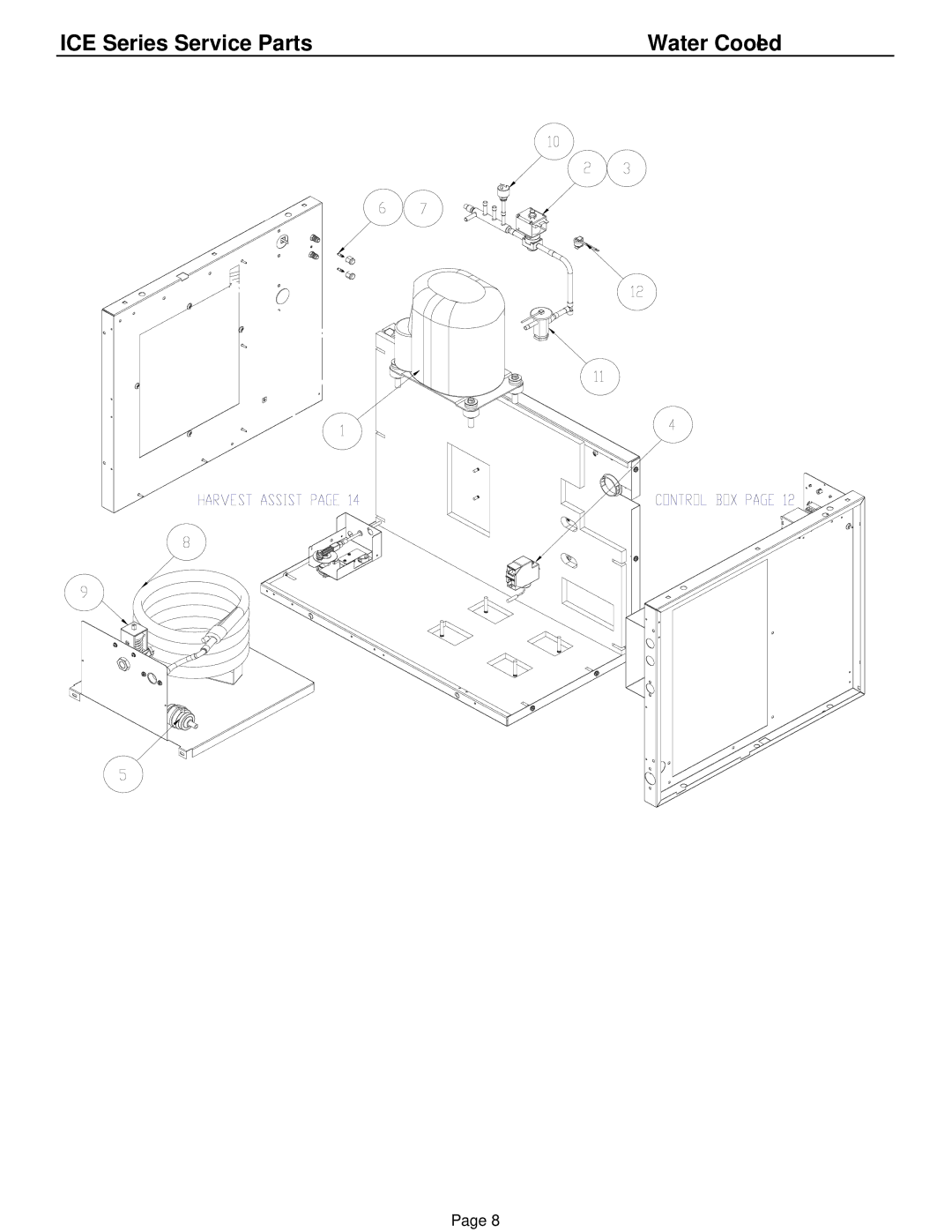 Ice-O-Matic ICE0606A3-T3-W3-R4, ICE0250A4-T4-W4, ICE0500A3-T3-W3-R4, ICE0400A3-T3-W3 manual Water Cooled 