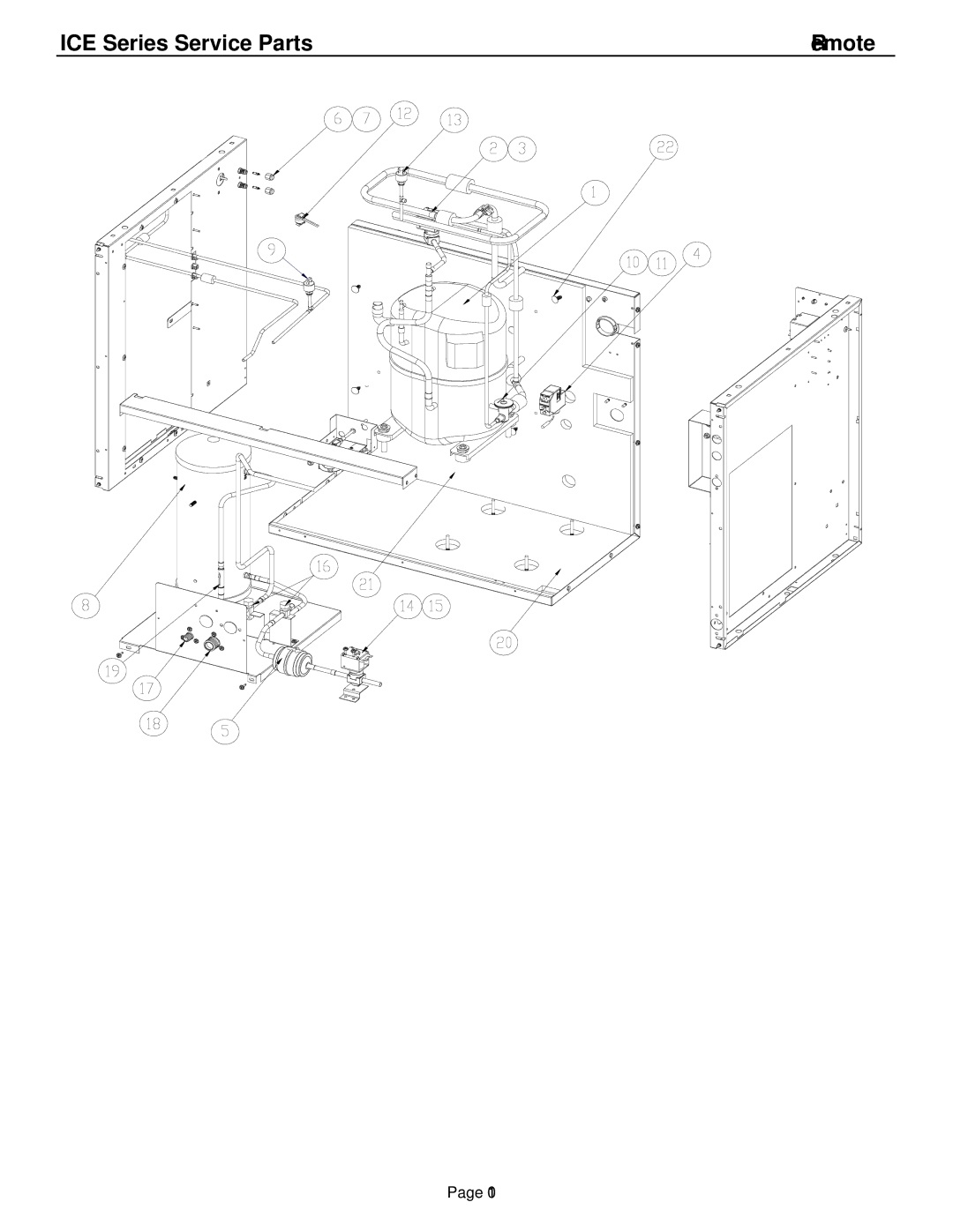 Ice-O-Matic ICE1006A3-W3-R4, ICE0806A3-W3-R4 manual ICE Series Service Parts Remote 