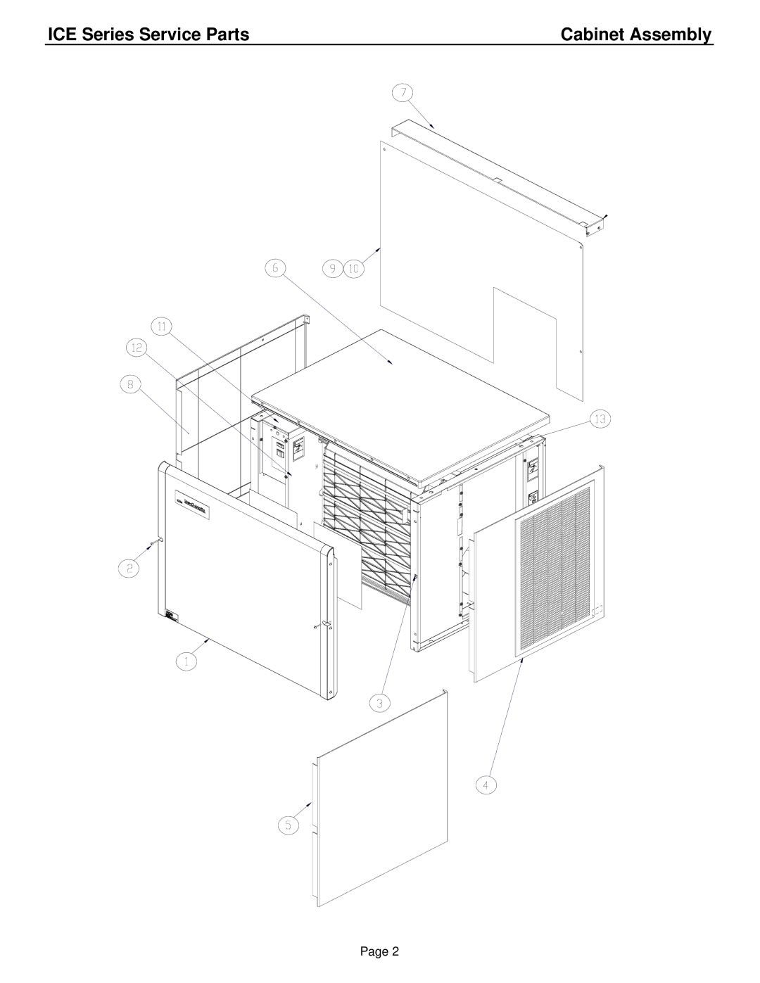 Ice-O-Matic ICE1006A3-W3-R4, ICE0806A3-W3-R4 manual Cabinet Assembly 