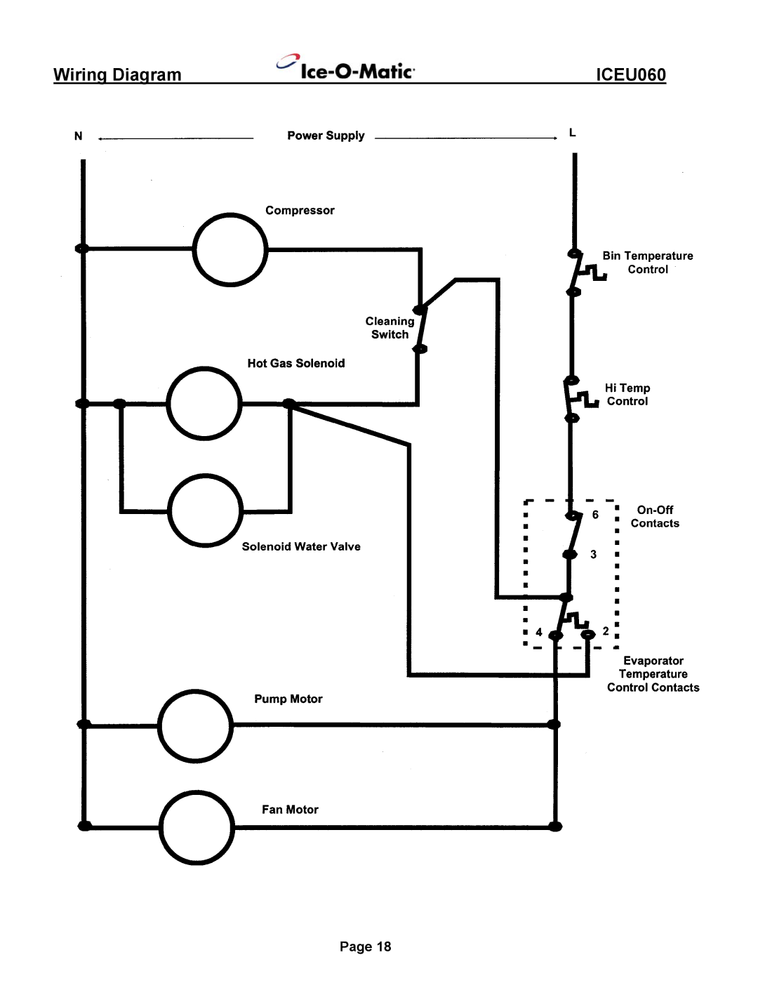 Ice-O-Matic ICEU060 installation manual Wiring Diagram 