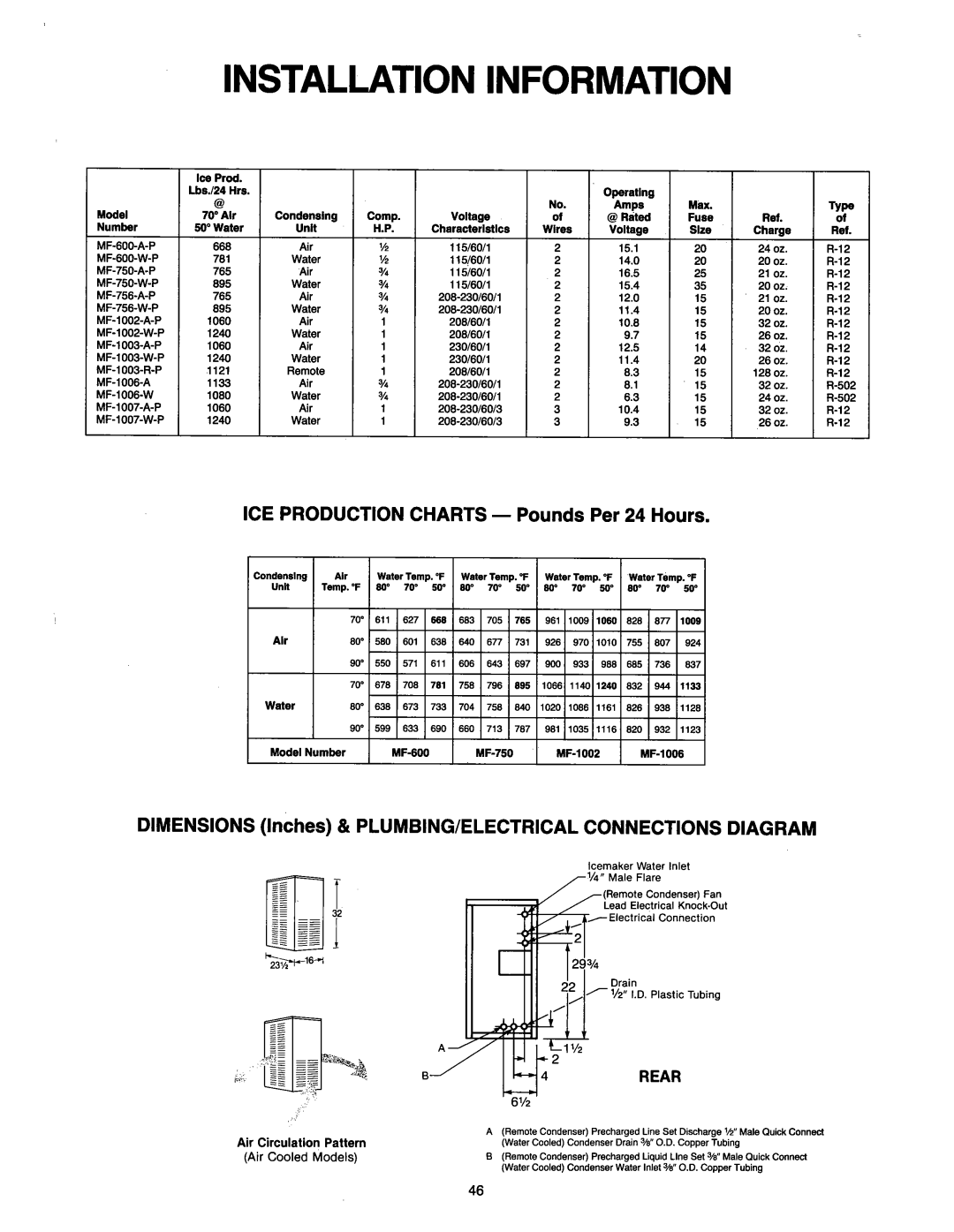 Ice-O-Matic MF2005 manual 