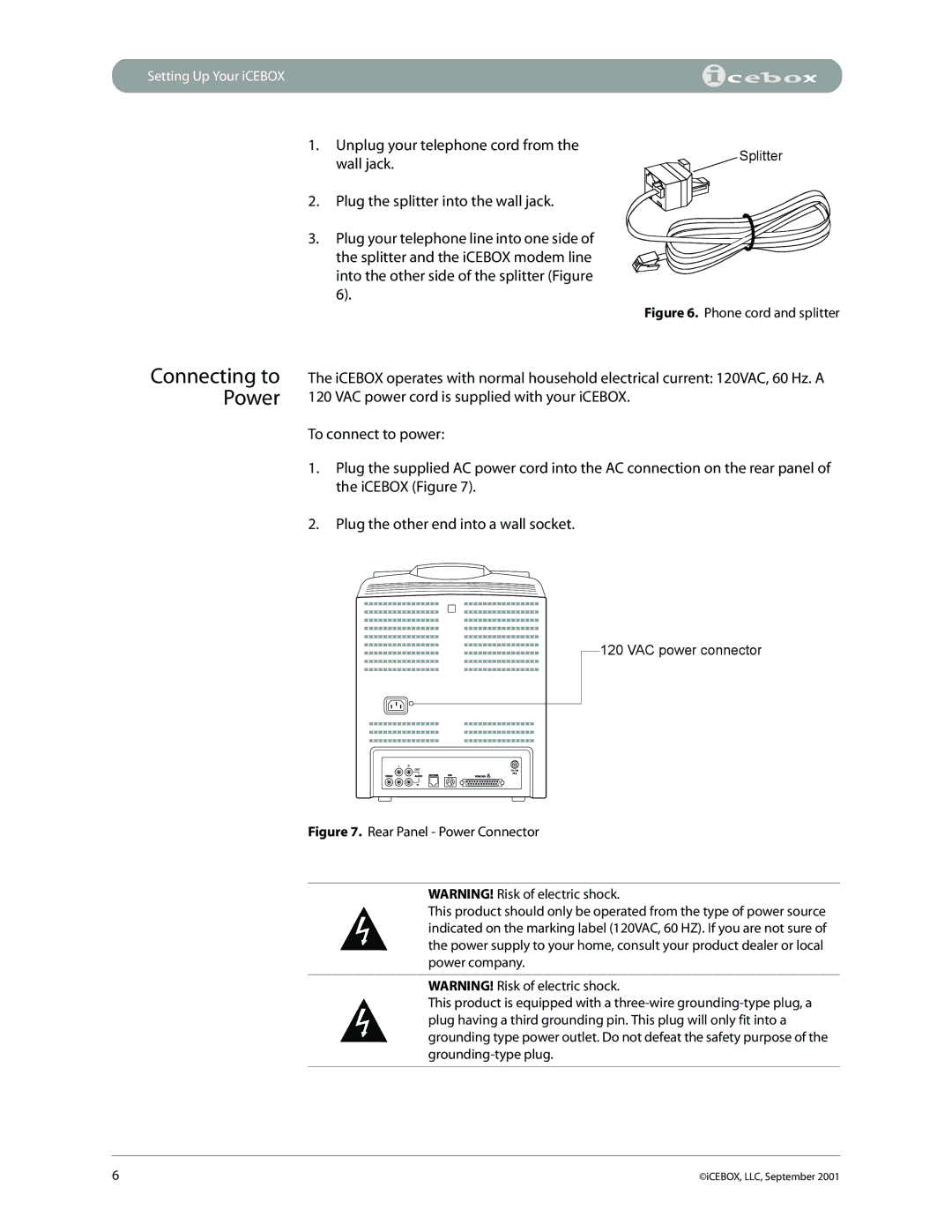 iCEBOX pmn manual Connecting to Power 