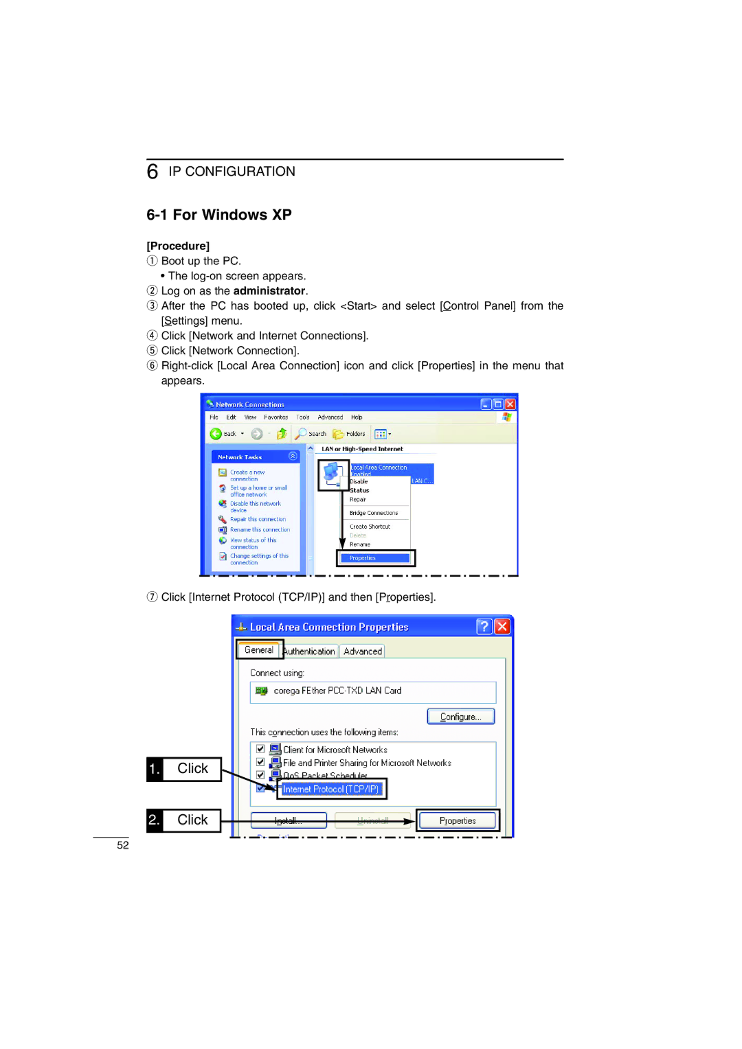 Icom AP-12 instruction manual For Windows XP, Procedure 