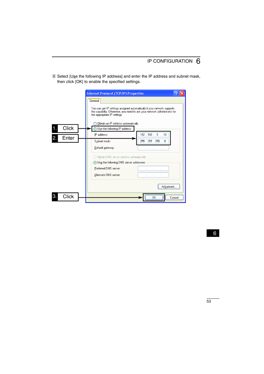 Icom AP-12 instruction manual Click Enter 