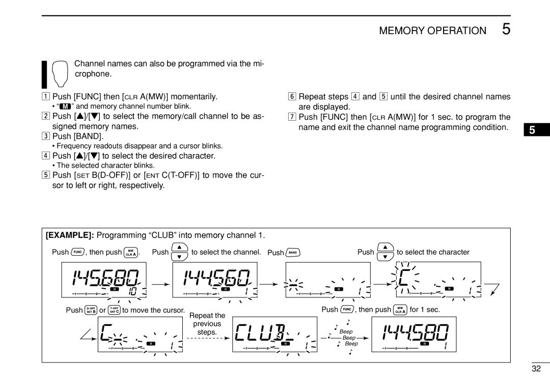 Icom IC-208H instruction manual Push Then push To select the channel. Push 