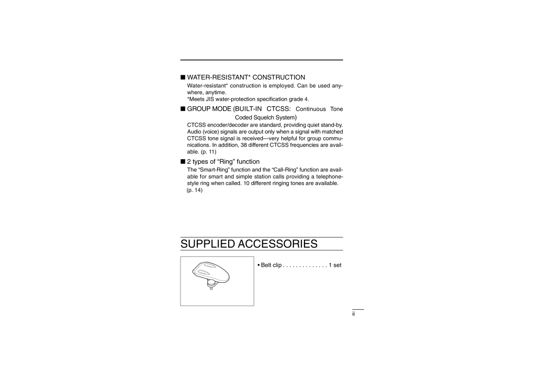 Icom IC-4008E instruction manual Supplied Accessories 