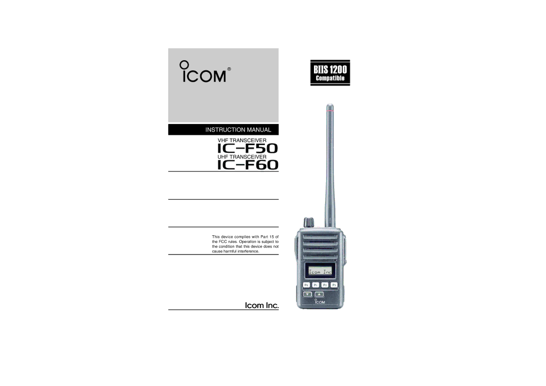 Icom IC-460, IC-450 instruction manual IF50 