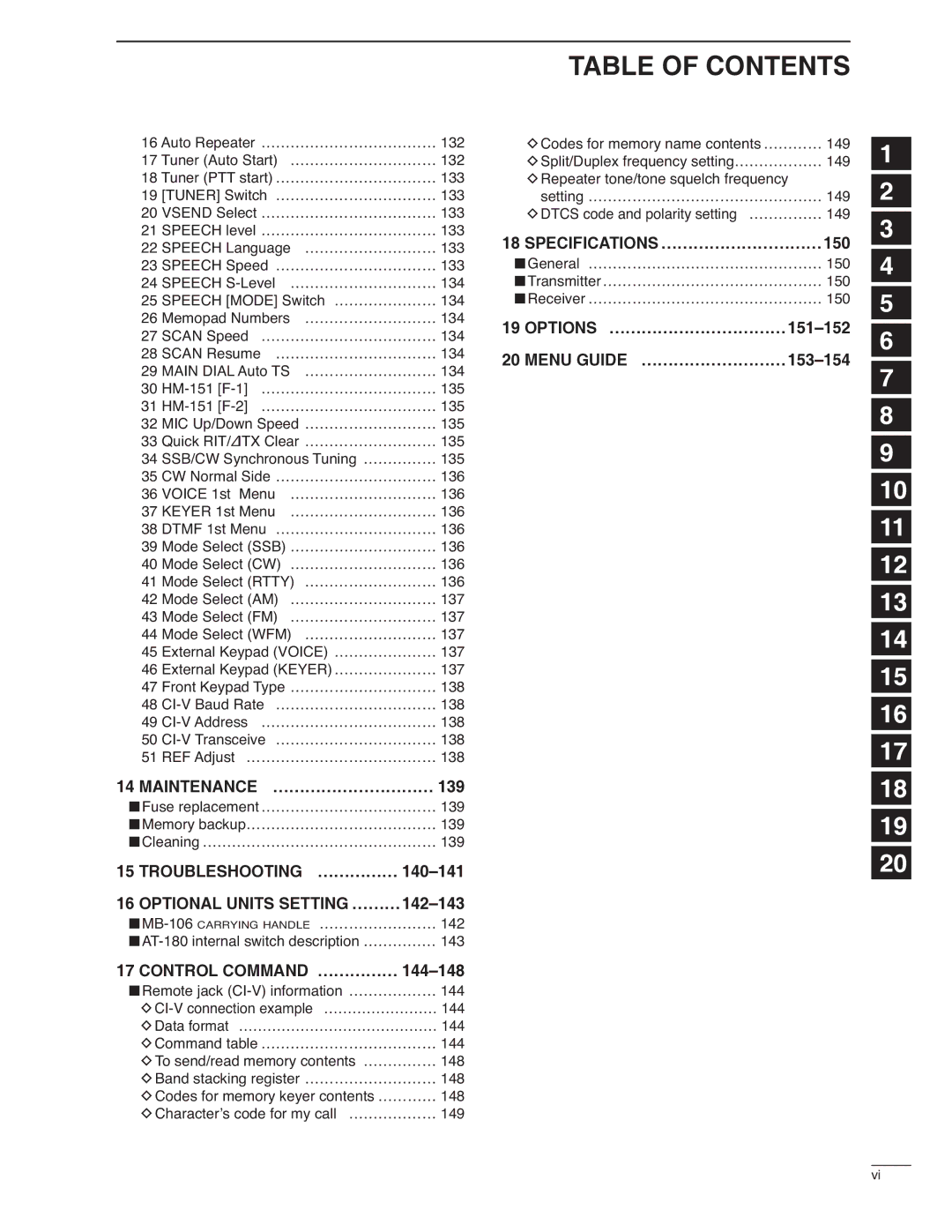 Icom IC-7000 instruction manual Specifications …………………………, General ………………………………………… Transmitter……………………………………… 