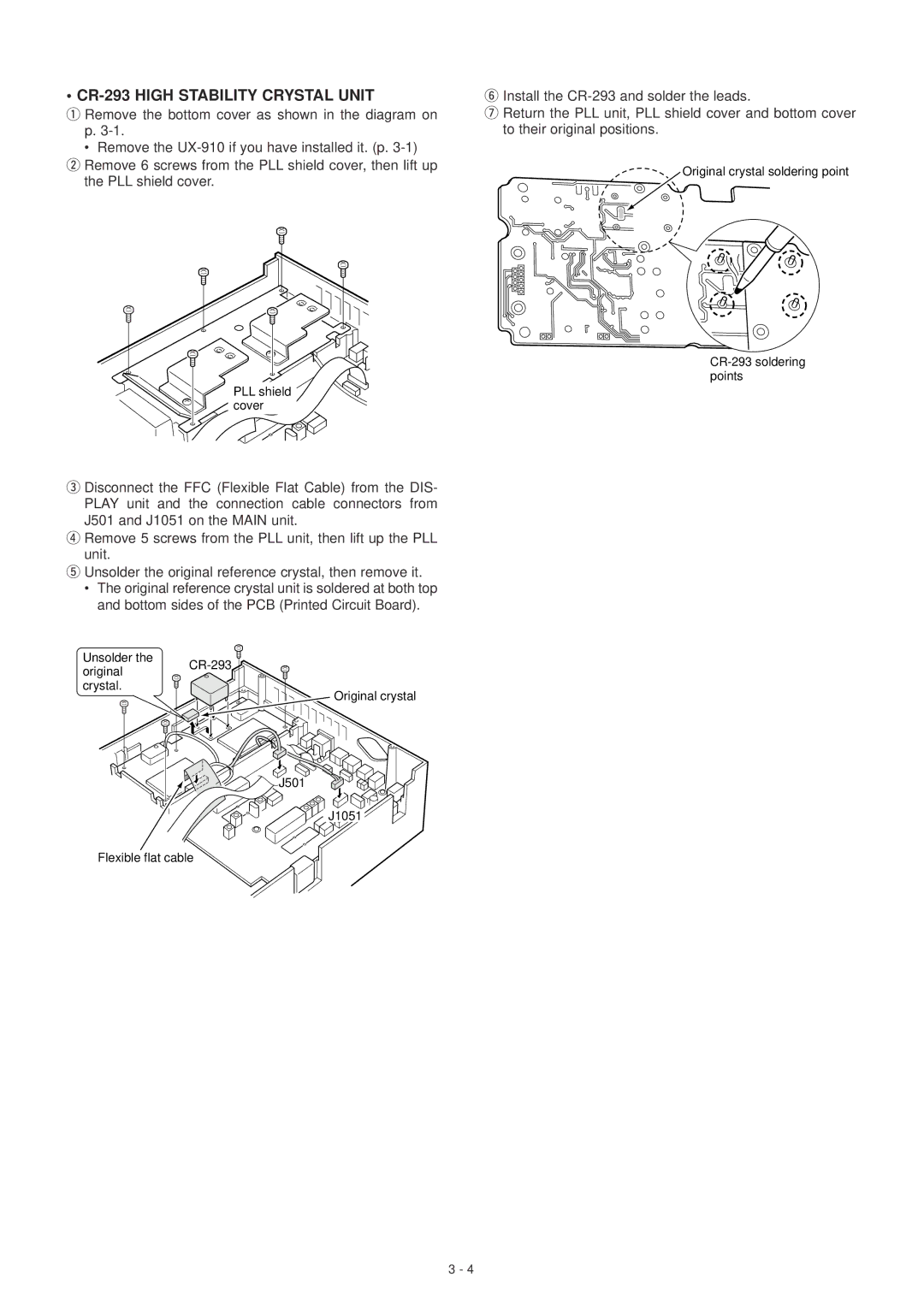 Icom IC-910H service manual CR-293 High Stability Crystal Unit 