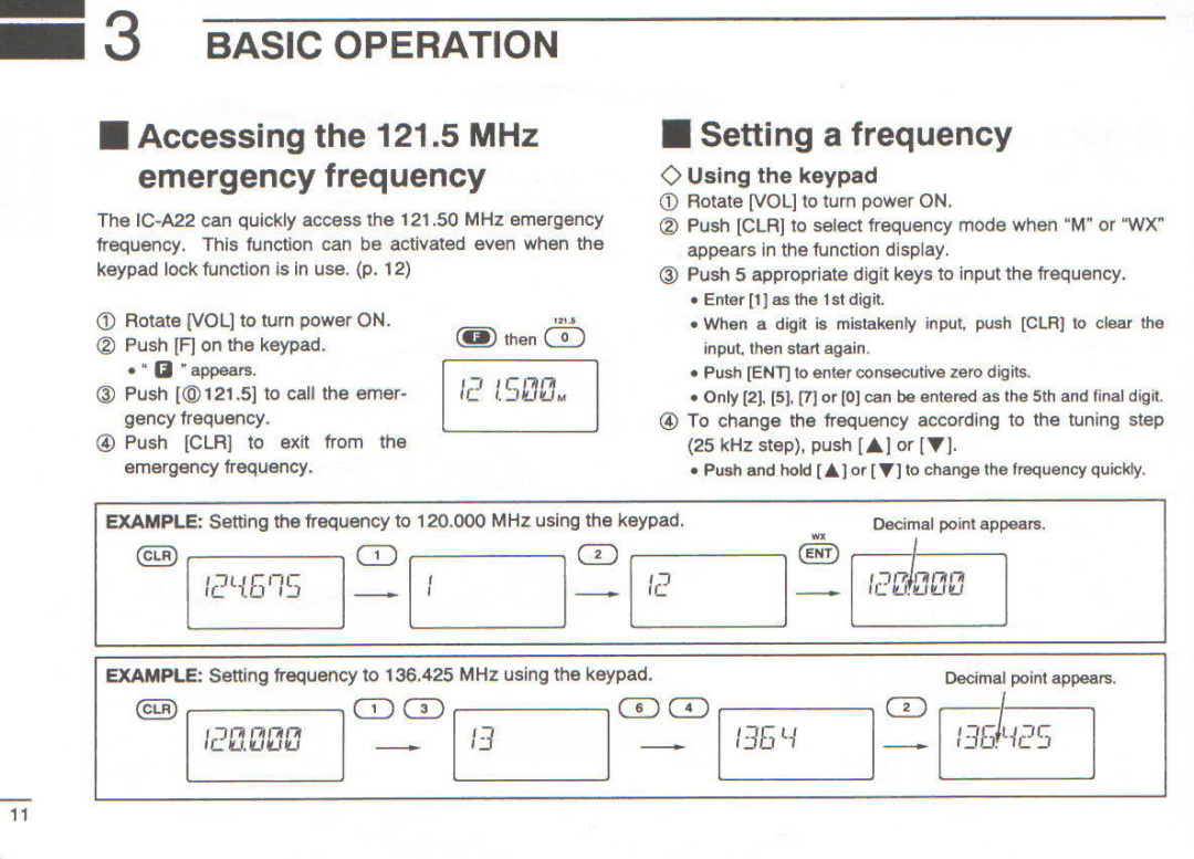 Icom IC-A22E manual 