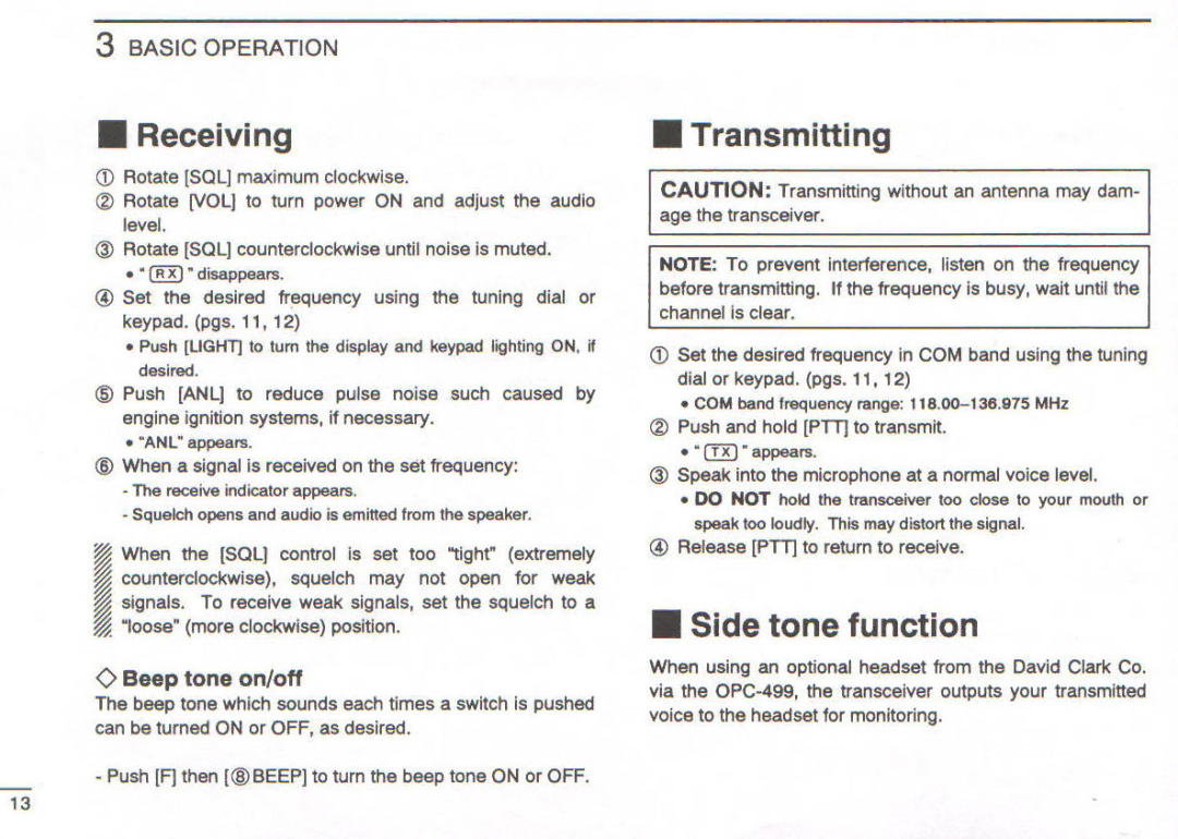 Icom IC-A22E manual 