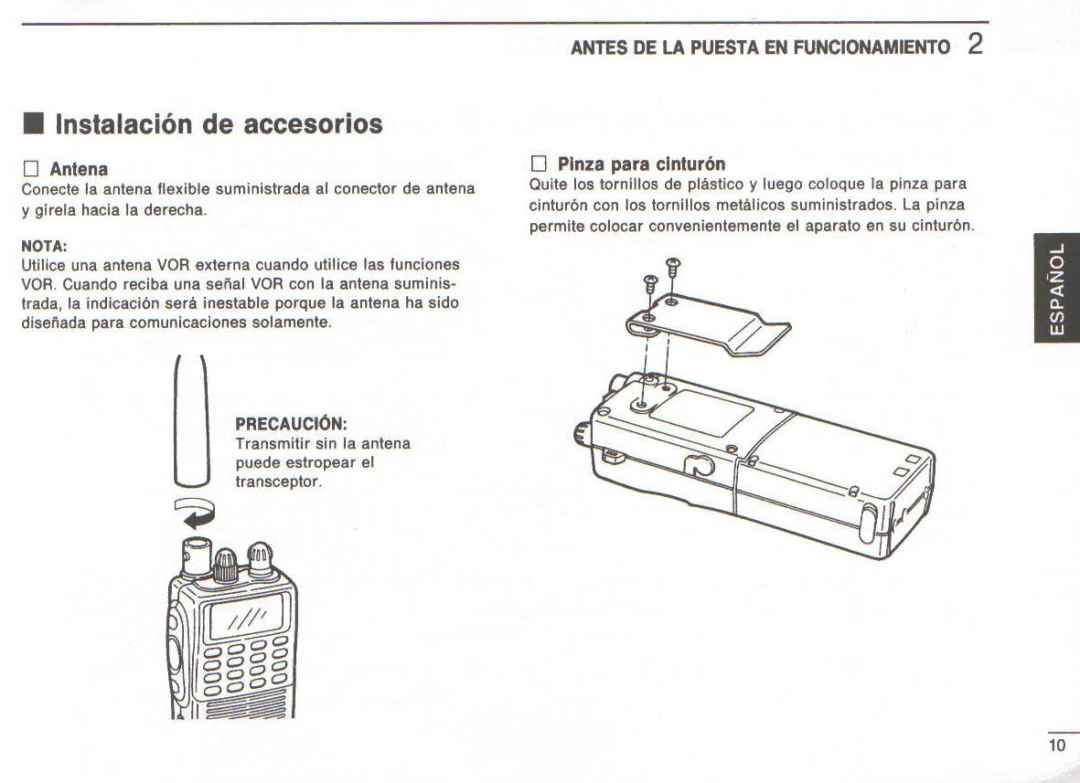 Icom IC-A22E manual 