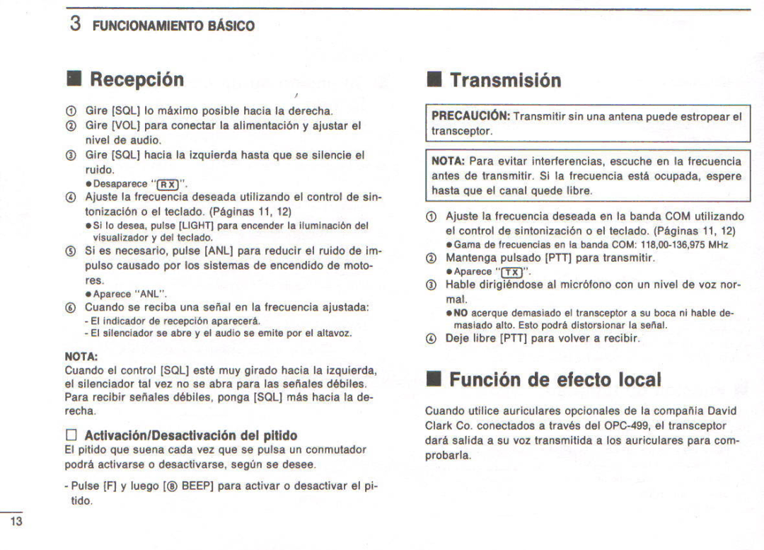 Icom IC-A22E manual 