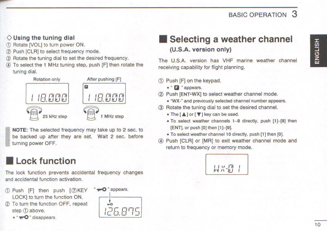 Icom IC-A3E manual 