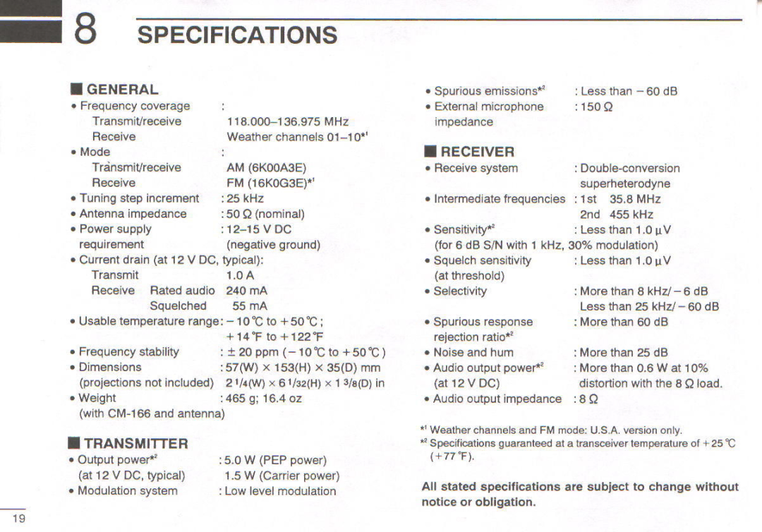 Icom IC-A3E manual 