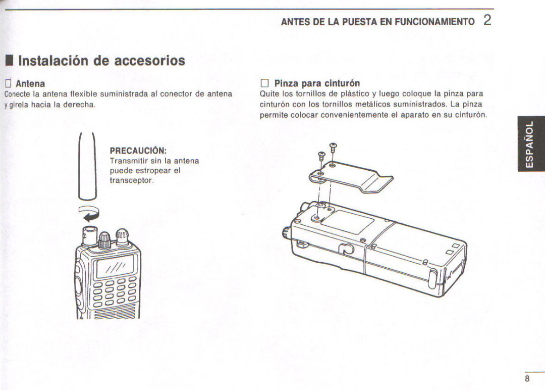 Icom IC-A3E manual 