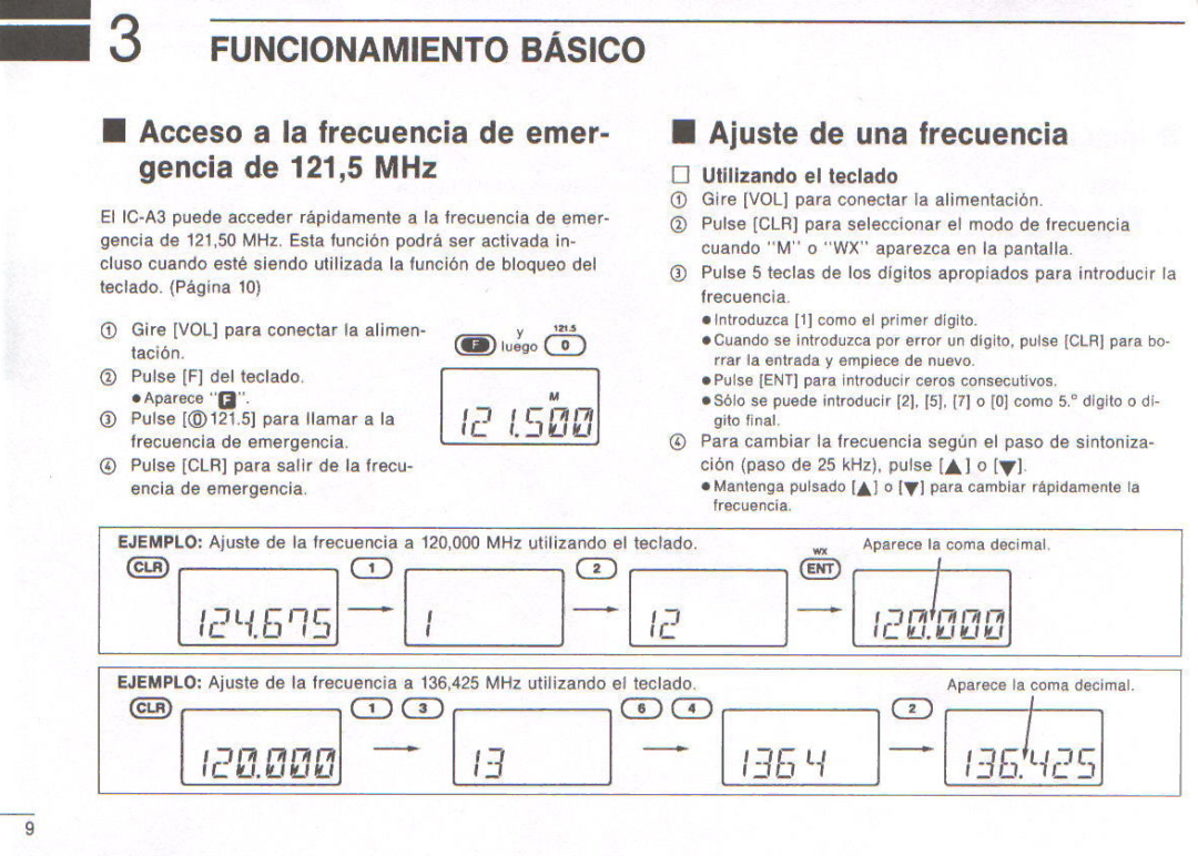 Icom IC-A3E manual 