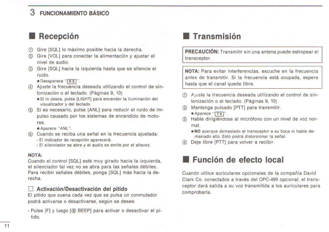 Icom IC-A3E manual 