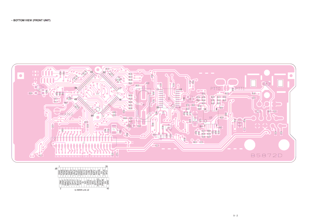 Icom IC F121S, IC F110S, IC F111S service manual Bottom View Front Unit 