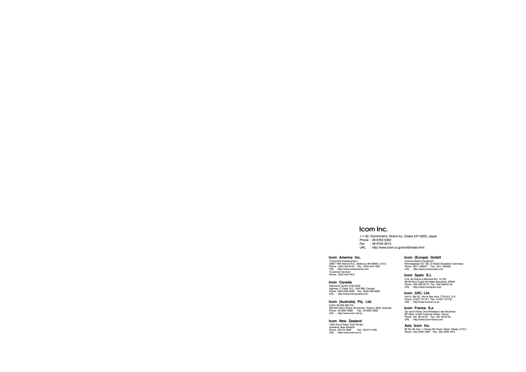 Icom IC-F21S service manual 