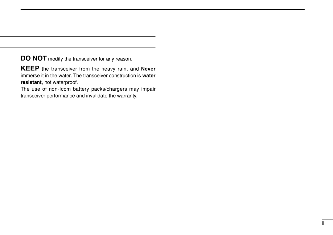 Icom IC-F3022T/S instruction manual 