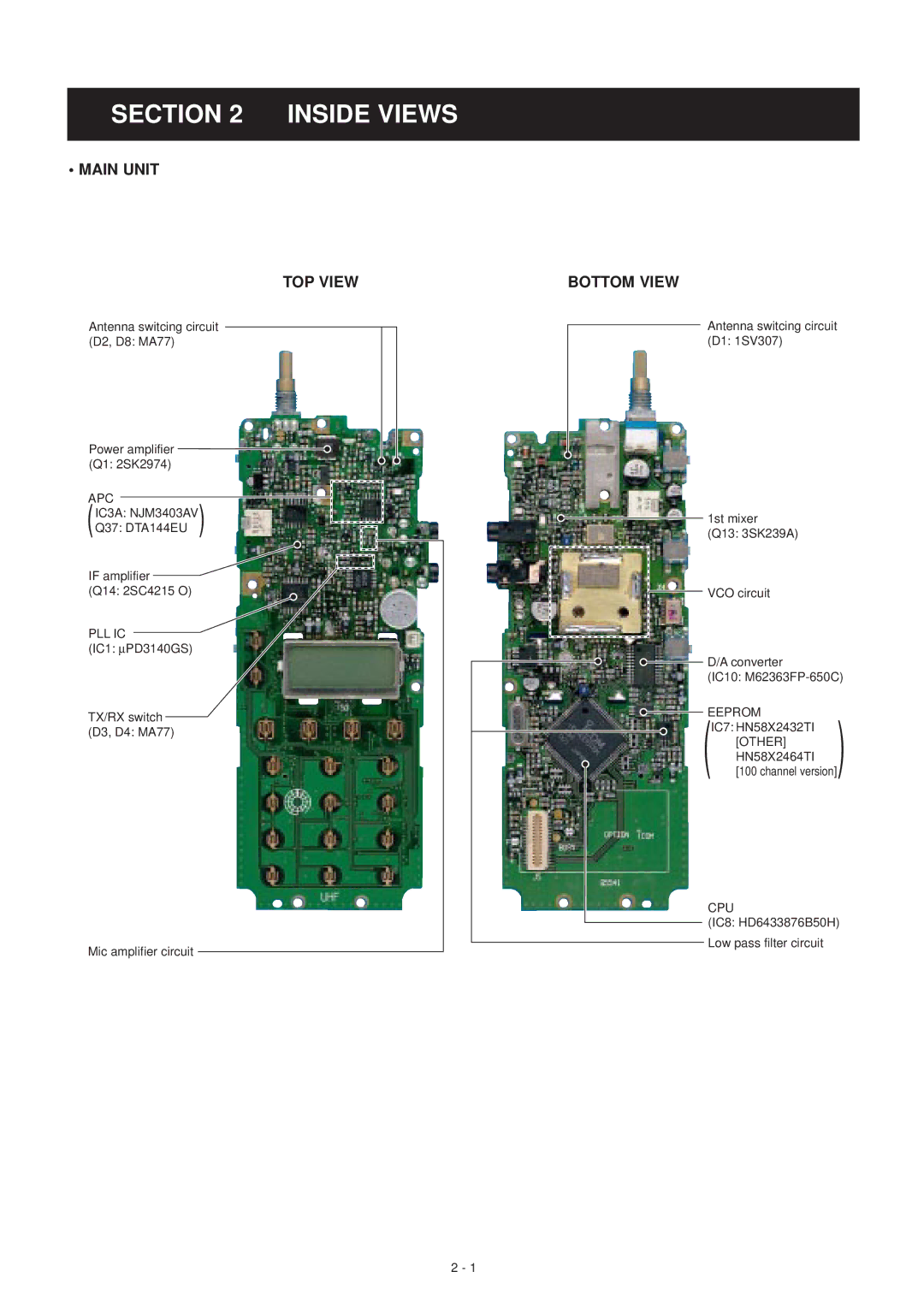 Icom IC-F3GT, IC-F3GS service manual APC IC3A NJM3403AV 