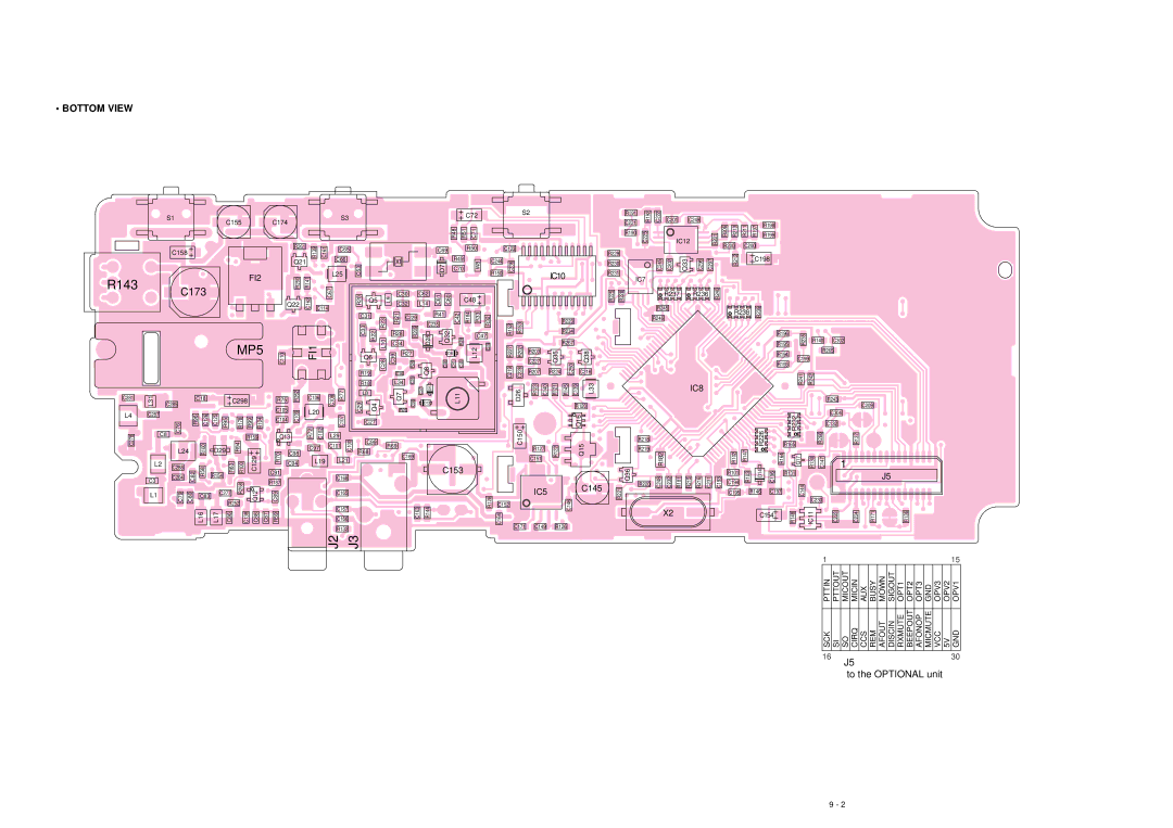 Icom IC-F3GS service manual FI2, IC8, IC5, Cirq, CCS REM Afout Discin Rxmute Beepout Afonop Micmute VCC GND 