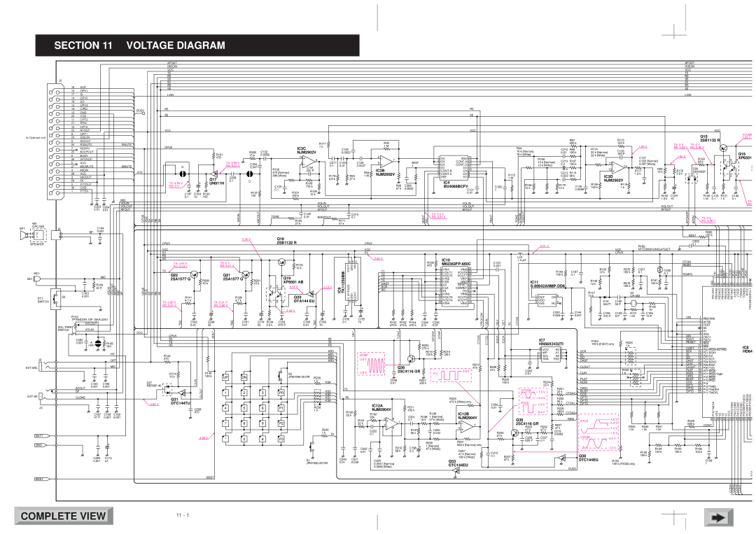 Icom IC-F3GS service manual Voltage Diagram, IC3C 