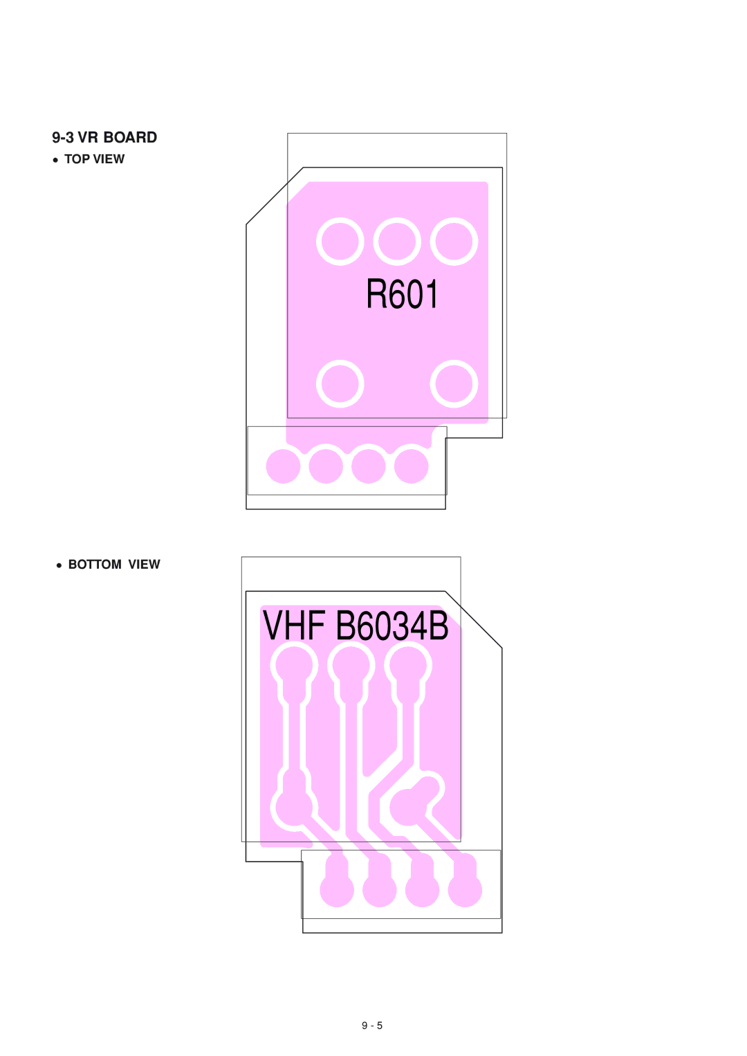 Icom IC-F50, IC-F51 service manual VHF B6034B, VR Board 