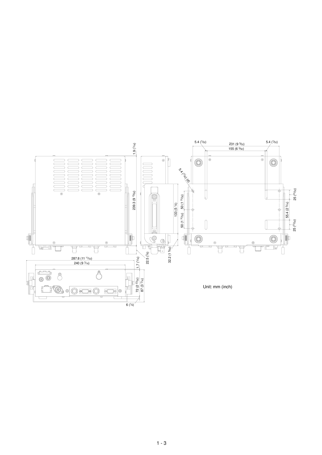 Icom IC-F7000 service manual Unit mm inch 