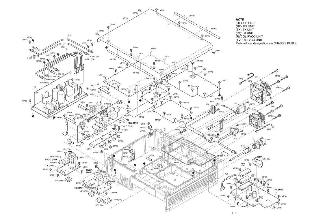 Icom IC-FR3000 manual REG Unit 