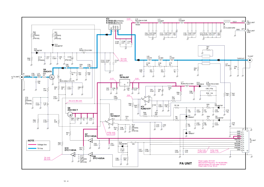 Icom IC-FR3000 manual PA Unit 