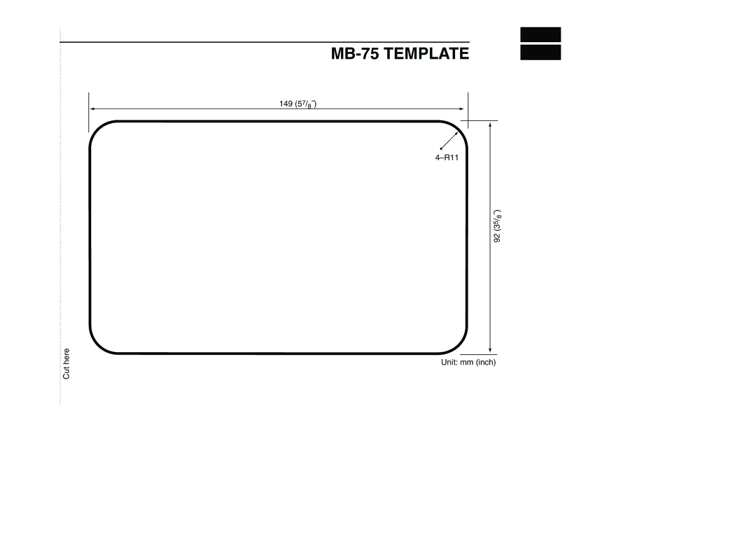 Icom IC-M501EURO instruction manual MB-75 Template 