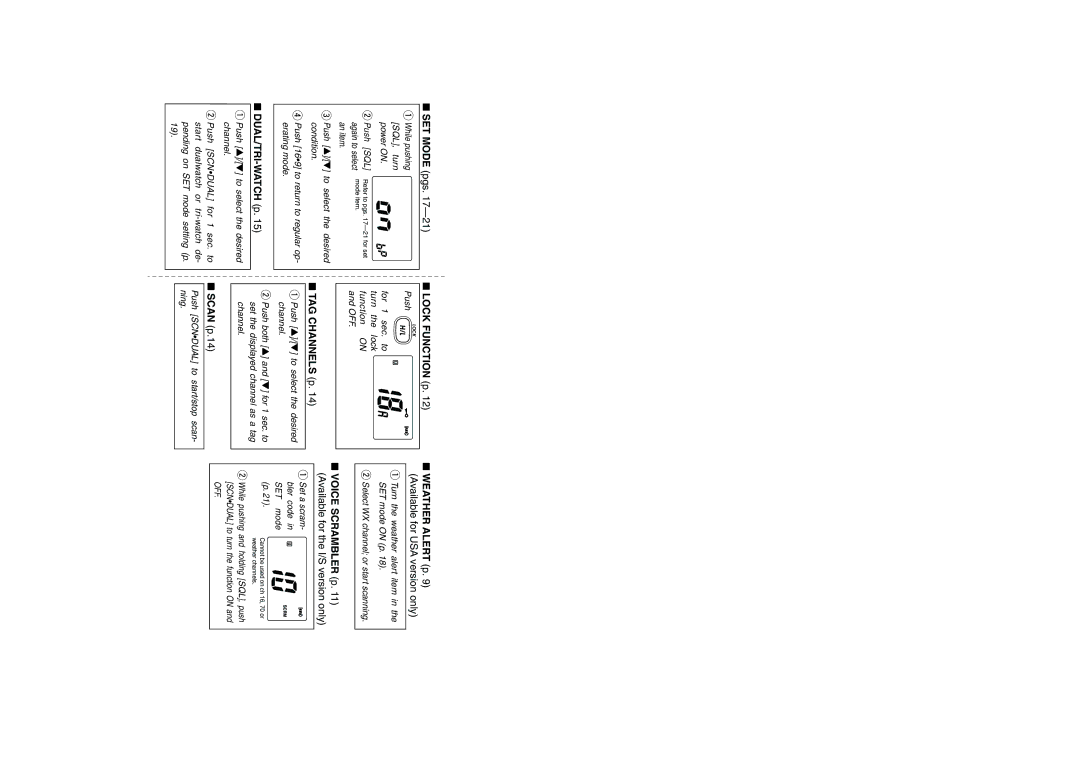 Icom IC-M88 instruction manual Voice Scrambler p 