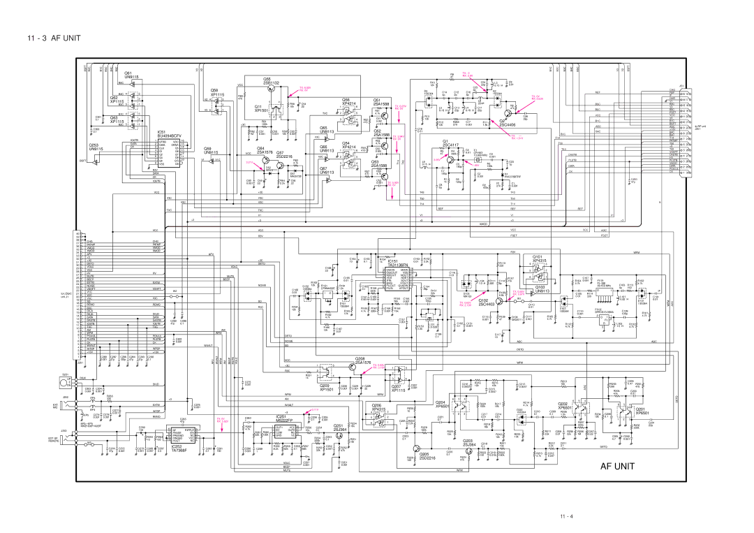 Icom IC-T90A manual 11 3 AF Unit, BU4094BCFV 