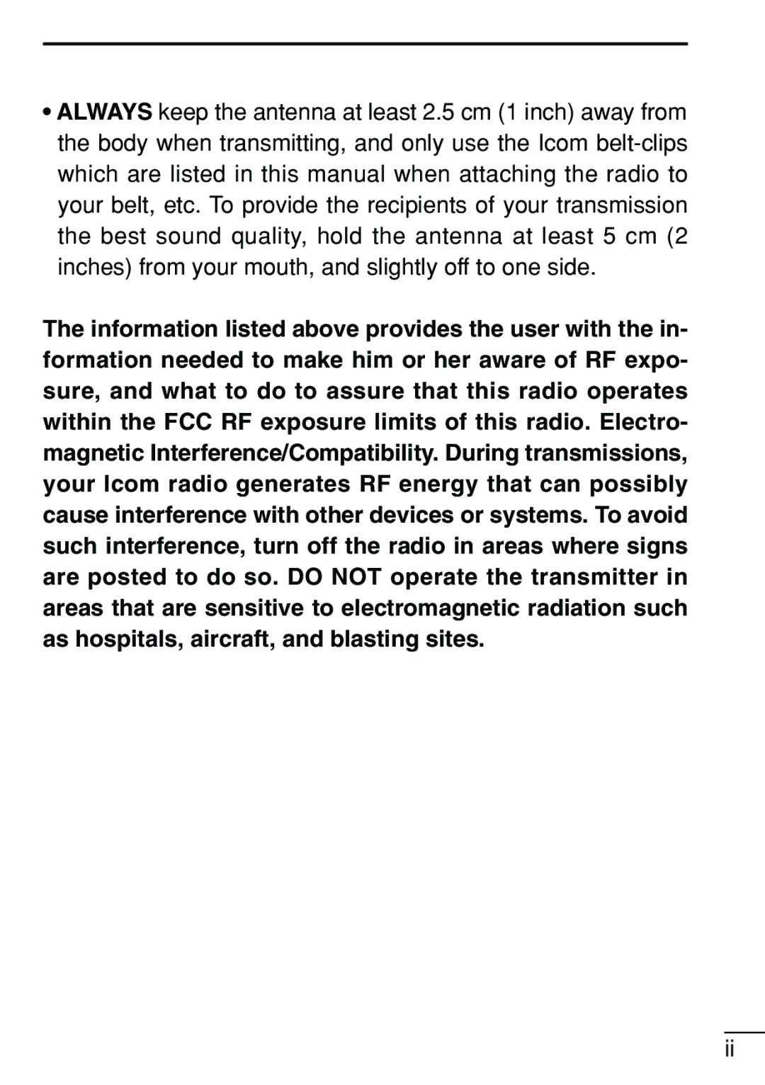 Icom IC-V8 instruction manual 