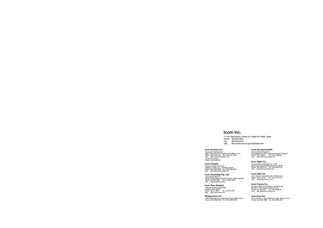 Icom IC-V8000 service manual 