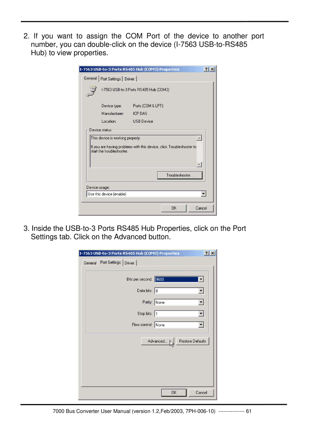 ICP DAS USA 7000 user manual 